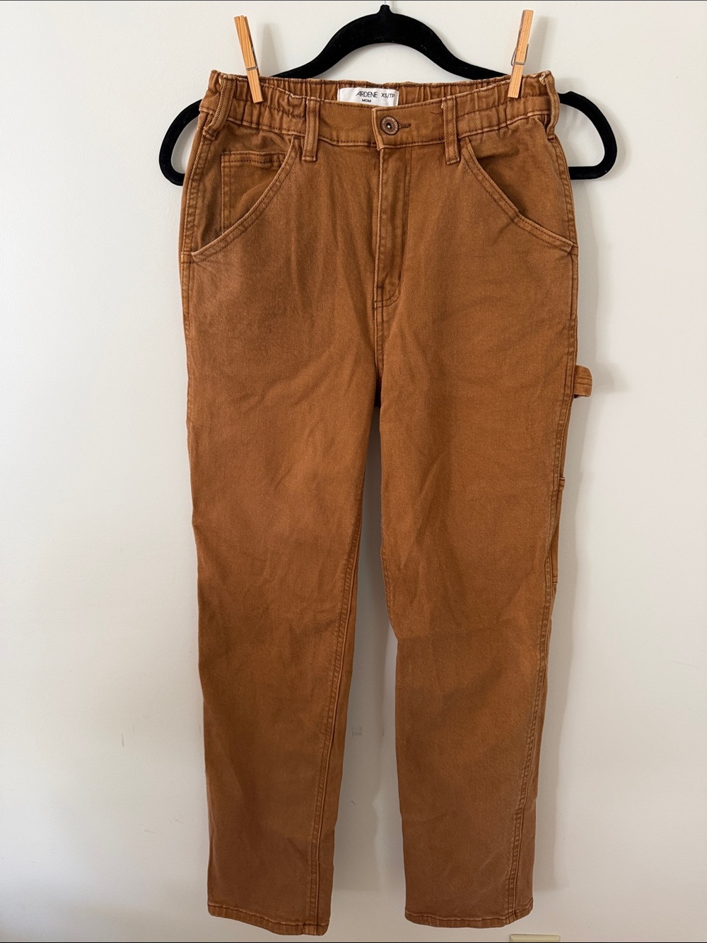 Women's Brown Straight-Leg Carpenter Utility Pants, Rudy Jude style